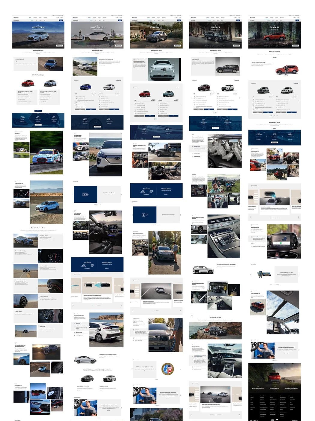 The full set of redesigned page templates