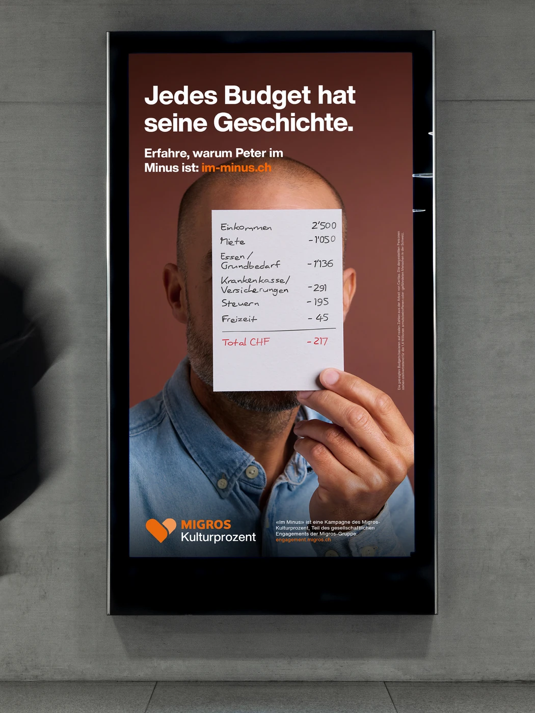 The campaign running as a digital out of home poster